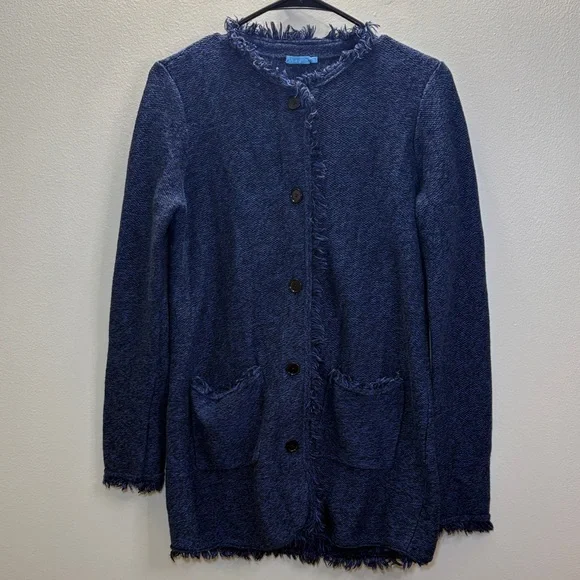 J.McLaughlin Lexa Space-Dye Frayed Cardigan Sweater Coat – Size S - Picture 3 of 10